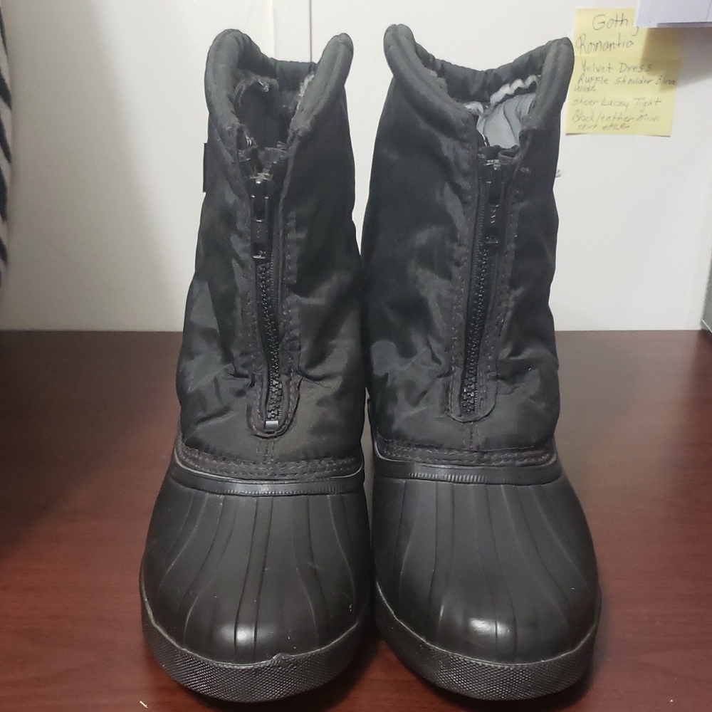 SOREL Vintage Waterproof‎ Black Winter Boots with Front Zipper
